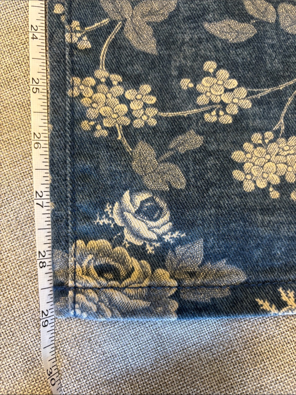 LAUREN Jeans, Women's Blue Floral Print - Classic Fit, Sz 10 - Picture 7 of 8